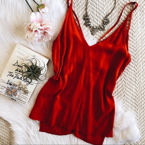 Topshop Tops - Topshop strappy v-neck cami